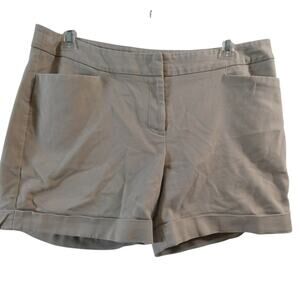 Apt. 9 Essentials Tan Cuffed Shorts Size 16 Pockets Casual Festival